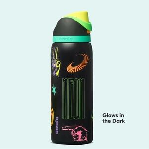 New Authentic Owala all systems glow, glow in the dark birthday bash